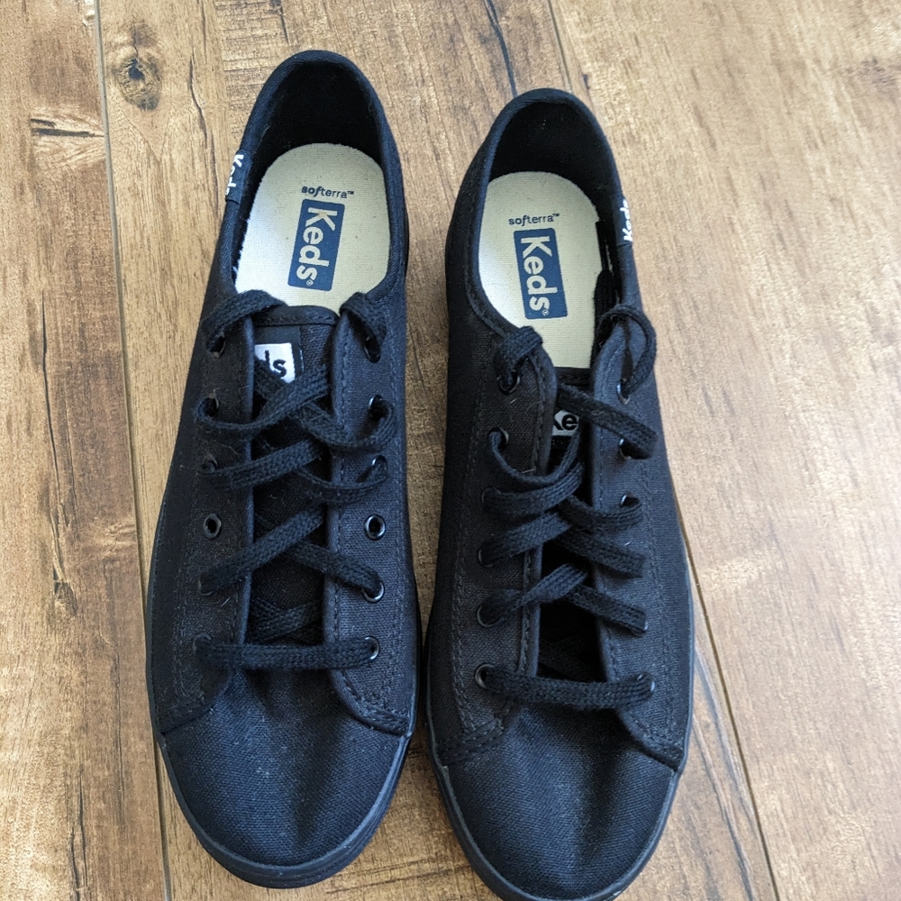 Keds Platform Black Shoes Women Size 7 US, Skater, Streetwear, Y2k